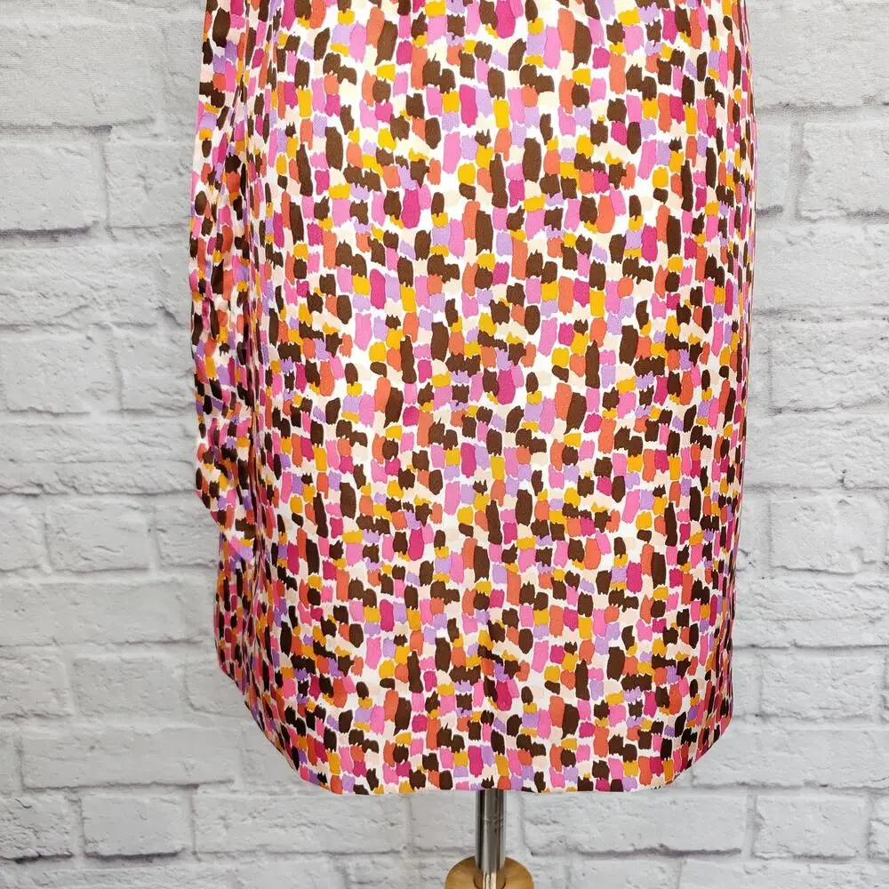 Kate Spade Aubrey Pink Ruffle Silk Wrap Dress Event NYE Going Out Preppy Sz 4